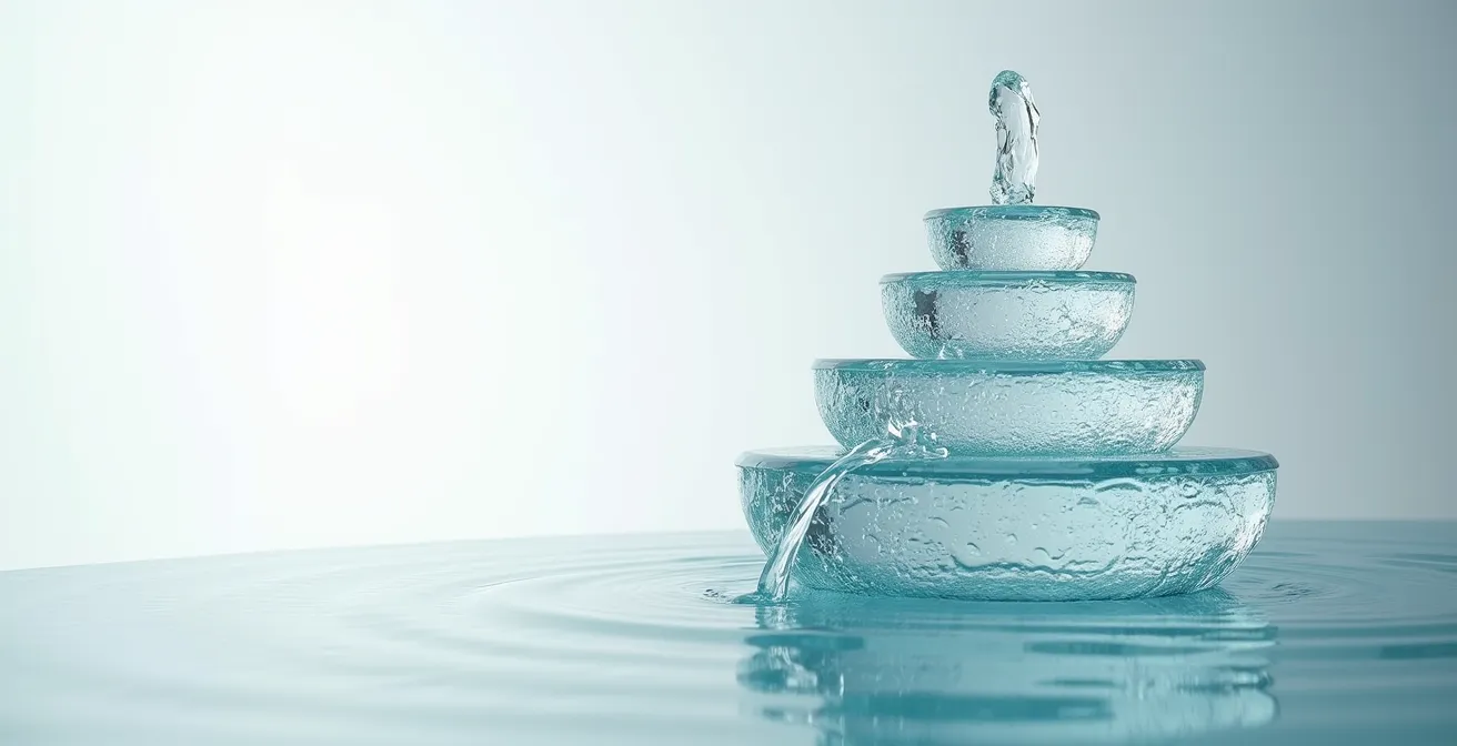 Représentation visuelle en cascade des prélèvements successifs en portage salarial